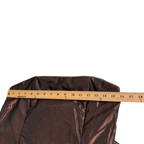Vintage Scott McClintock Brown Strapless Sparkle Evening Gown Dress Womens 12 - Picture 7 of 12